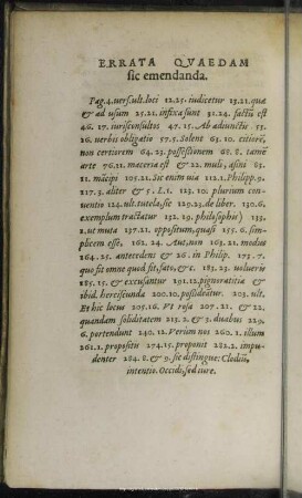 Errata Quaedam sic emendanda
