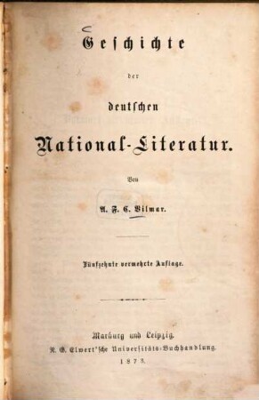 Geschichte der deutschen National-Literatur