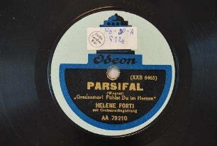 Parsifal : "Grausamer! Fühlst Du im Herzen" / (Wagner)