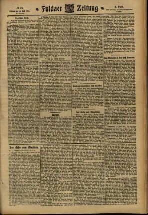 Zweite Ausgabe vom Mittwoch, den 12. April 1911.