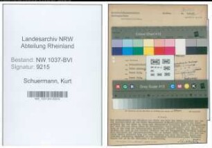 Entnazifizierung Kurt Schuermann , geb. 18.02.1891 (Kaufmann)