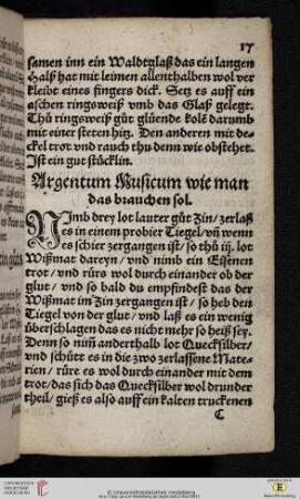 Argentum Musicum wie man das brauchen sol