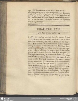 Chapitre XVII. Du Fourneau à dessecher