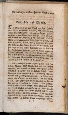 2 Gewichte und Maaße