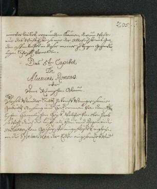 Das 5te Capitel