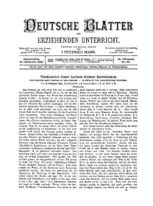 Vierhundert Jahre Luthers Kleiner Katechismus : (Fortsetzung)