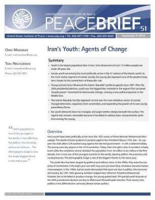 Iran's youth: agents of change
