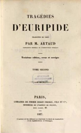 Tragédies d'Euripide, 2