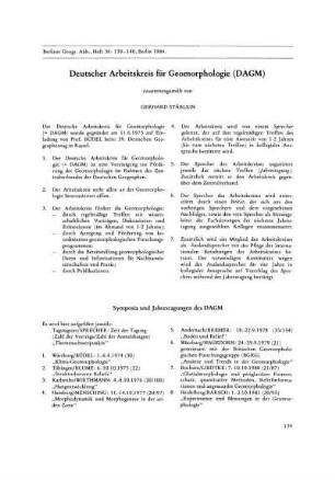 Symposia und Jahrestagungen der DAGM : Symposia und Jahrestagungen der DAGM