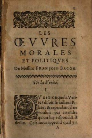 Les oeuvres morales et politiques ...