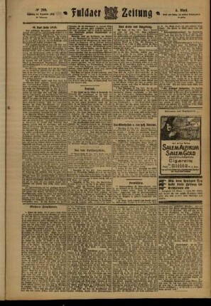 Dritte Ausgabe vom Samstag, den 30. Dezember 1911.