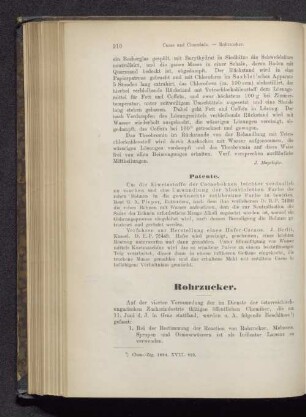 Rohrzucker.