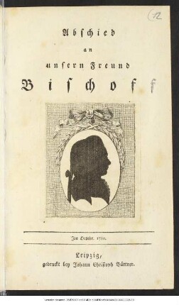 Abschied an unsern Freund Bischoff