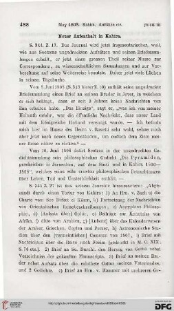 Neuer Aufenthalt in Kahira