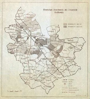 Ehemaliger Grundbesitz der Universität Greifswald vor und nach 1945