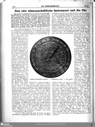 Das alte wissenschaftliche Instrument und die Uhr