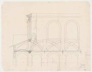Thiersch, Friedrich von; München; Justizpalast - Zentralhalle 3. OG (Schnitt)