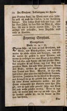 12-36, Feyertag Stephani. Feyertag Johannis des Evangelisten.