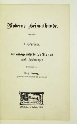 Schulj. 1: 40 ausgeführte Lektionen nebst Zeichnungen