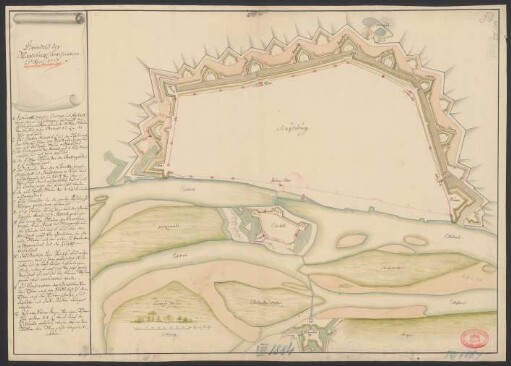 Grundriss der Magdeburg. Fortification 21ten April 1713