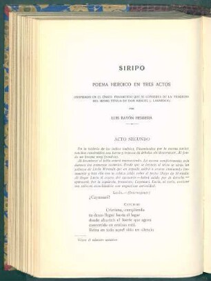 Siripo : Poema heroico en tres actos