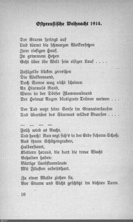 Ostpreußische Weihnacht 1914