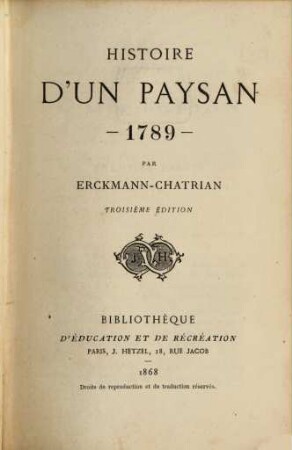 Histoire d'un paysan, 1. 1789