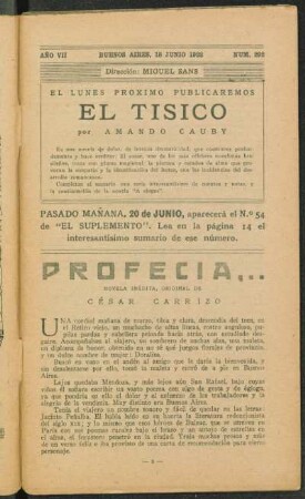 1923007292: Profecia... : novela inédita