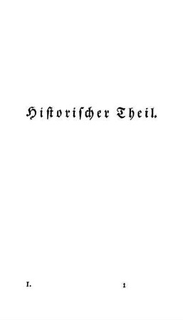 Historischer Theil