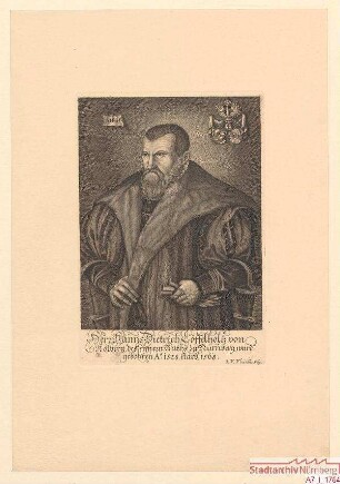 Hans Dietrich (I.) Löffelholz, des Innern Rats; geb. 1528; gest. 1568