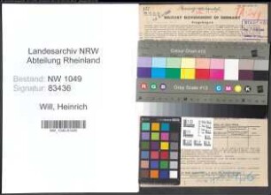 Entnazifizierung Heinrich Will , geb. 18.11.1895 (Haendler)