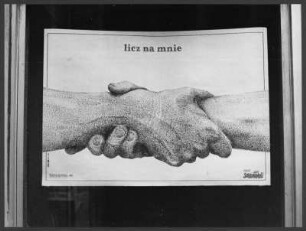 Plakat der Solidarnosz in Warschau