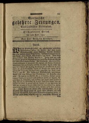 Sechszehntes Stück, den 19ten April, 1790.