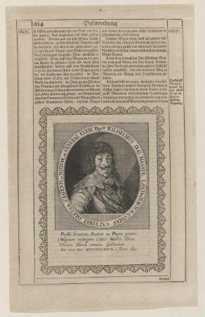 Bildnis des Wilhelmus, Hassia Landgravius
