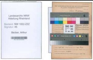 Entnazifizierung Arthur Becker , geb. 10.01.1886 (Haendler)