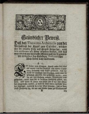 Gründlicher Beweis.