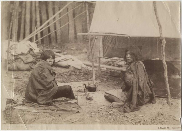 Chulupi Indians in front of a tent