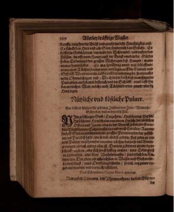 Nützliche und köstliche Pulver