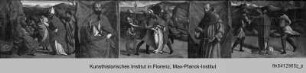 Anbetung der Hirten : Predella mit Szenen aus dem Leben des Heiligen Crispolto