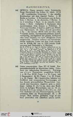 Handschriften (Nr. 142-143)