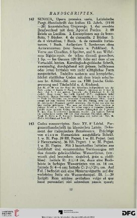 Handschriften (Nr. 142-143)