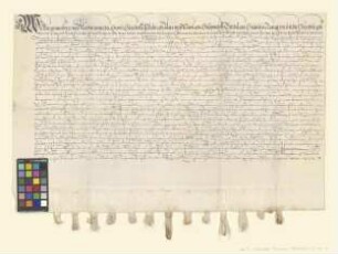 Altmärkische und prignitzsche Städte verschreiben sich Balthasars von Dequede Witwe zu Stendal über 1.200 Taler.