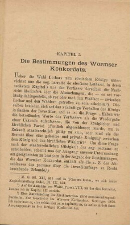 Kapitel I. Die Bestimmungen des Wormser Konkordats