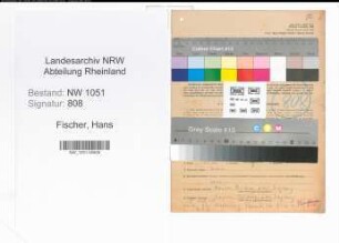 Entnazifizierung Hans Fischer , geb. 30.04.1906 (Bankangestellter)