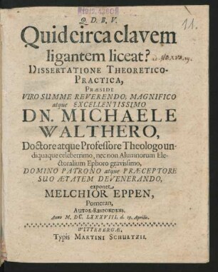 Quid circa clavem ligantem liceat?