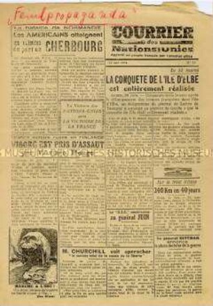 Illegales Nachrichtenblatt aus dem besetzten Frankreich