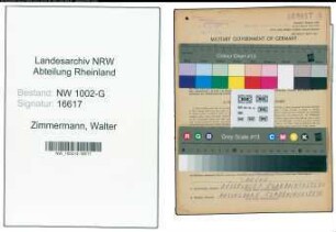 Entnazifizierung Walter Zimmermann, geb. 25.04.1894 (Haendler)