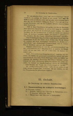 III. Abschnitt. Die Berechnung der einfachen Dampfmaschine.