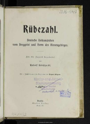 Rübezahl : deutsche Volksmärchen vom Berggeist und Herrn des Riesengebirges