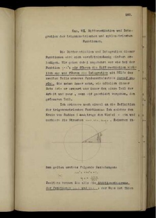 Kap. VII. Differentiation und Integration der trigonomischen und zyklometrischen Funktionen.